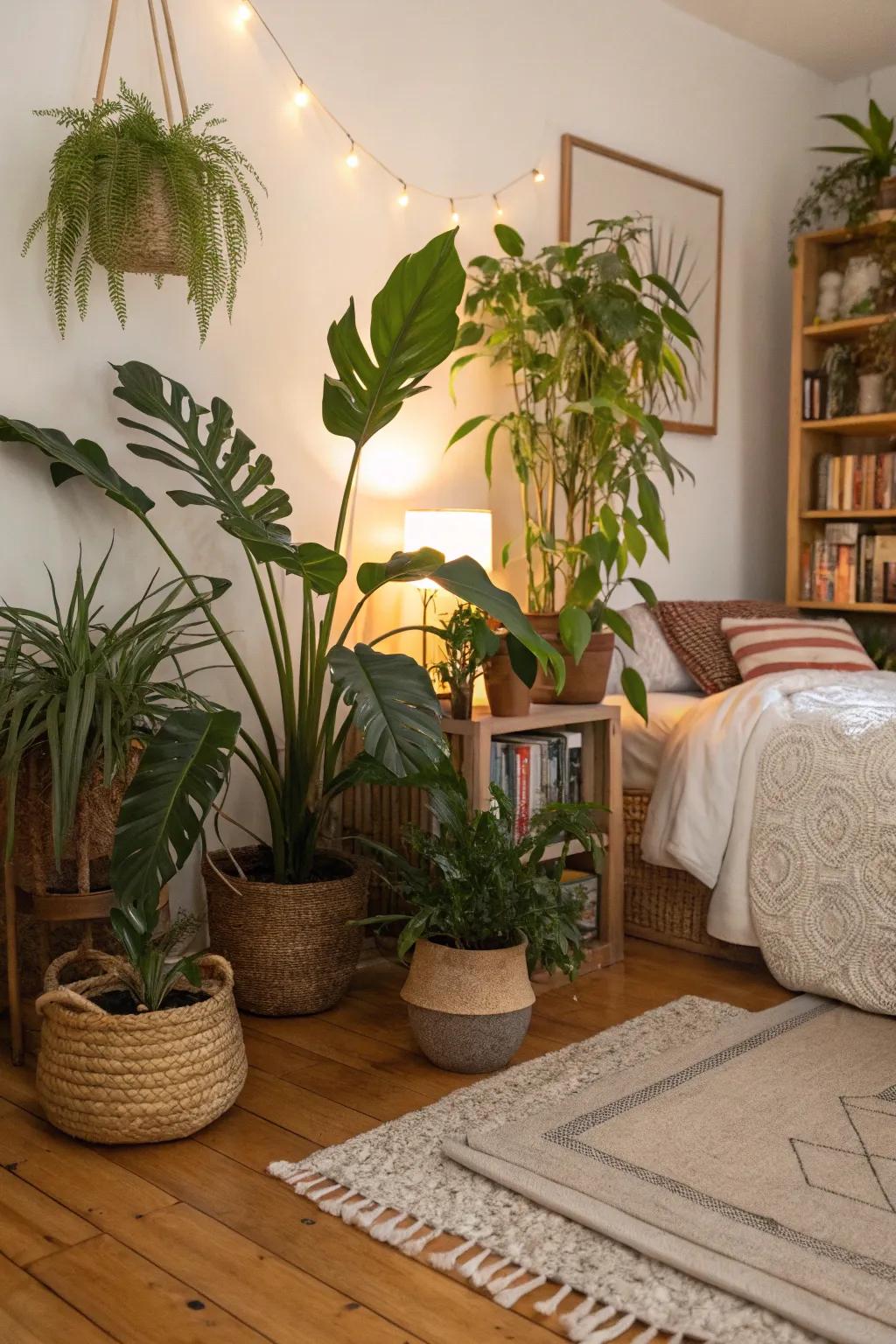 A once-bare corner now flourishes with life and serenity.