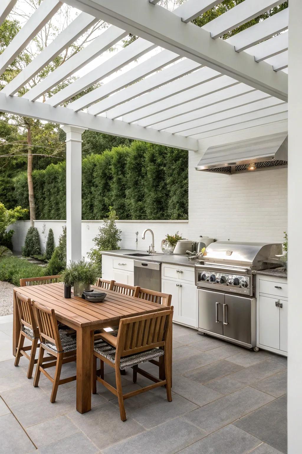 Create a seamless indoor-outdoor cooking experience with a well-designed kitchen.