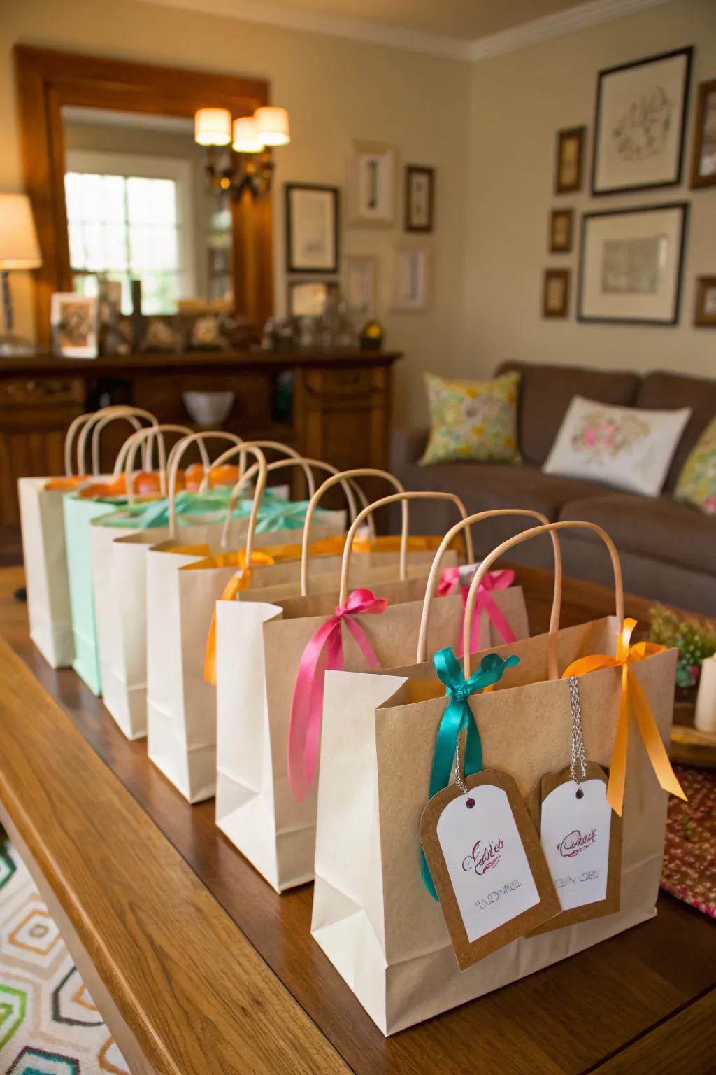 Chic paper bags with personalized touches.