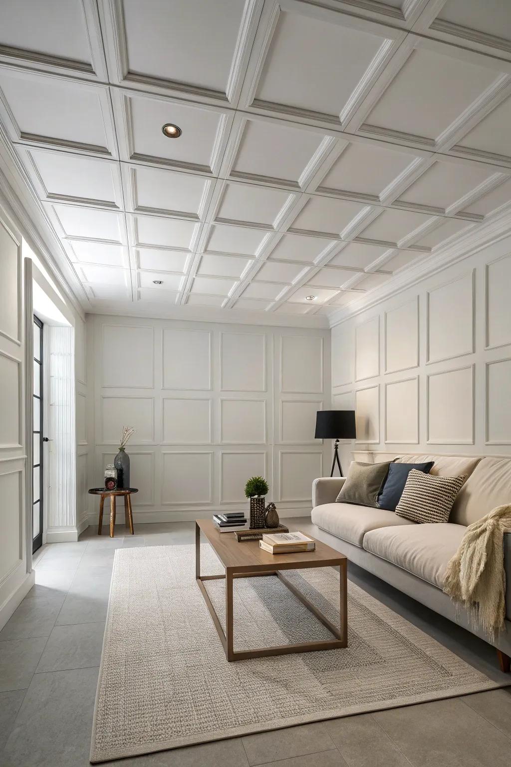 Simplicity at its finest with modern minimalist ceiling panels.