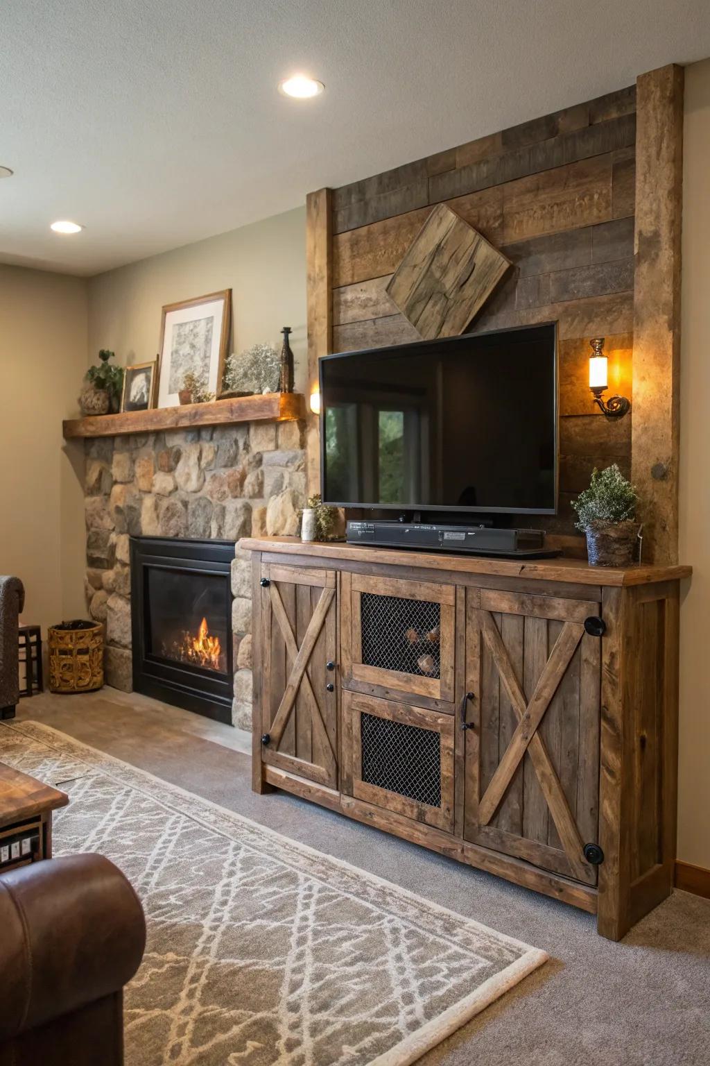 Countryside sophistication: The enticement of repurposed wood.