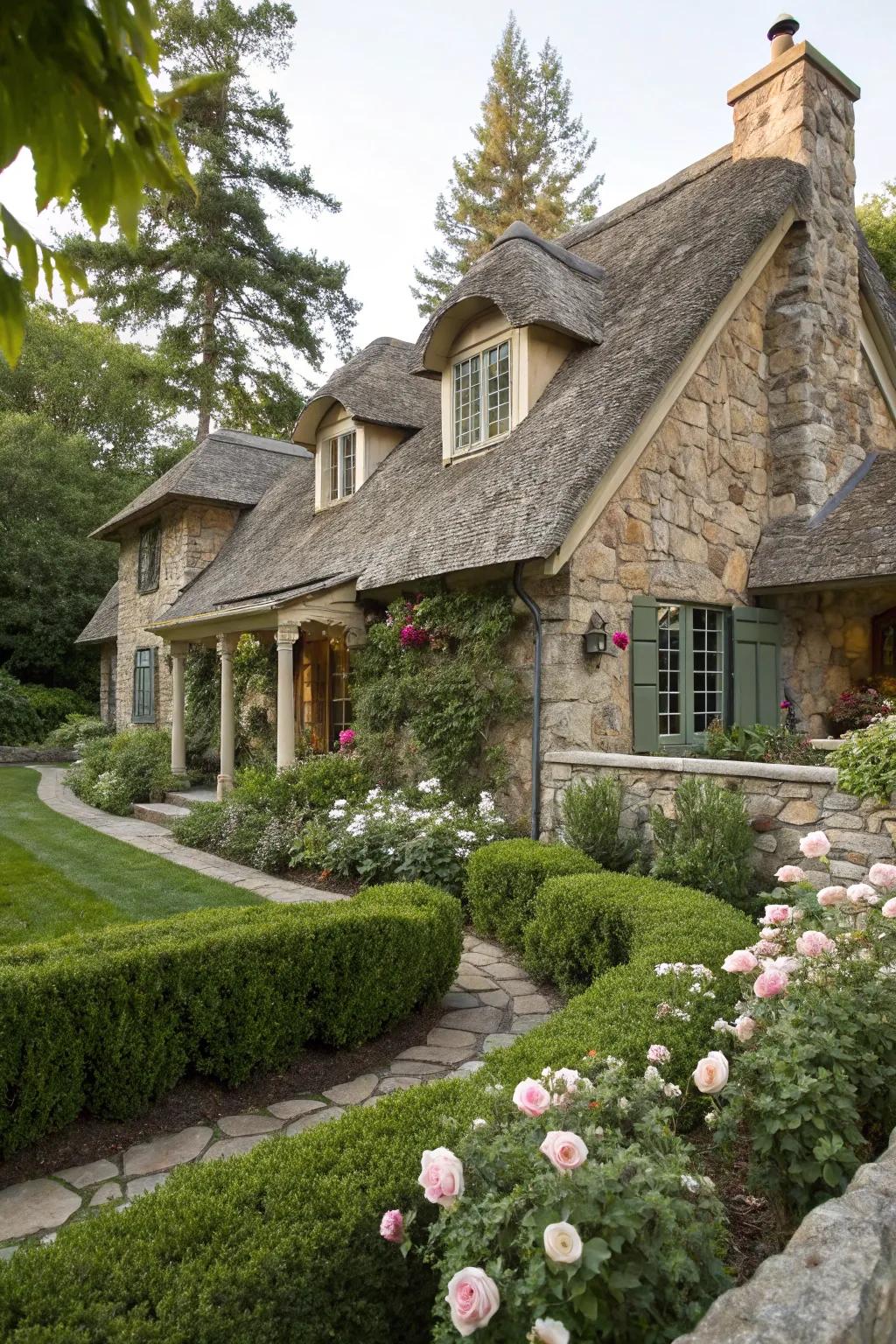 Natural stone accent walls bring the beauty of the mountains to your home.