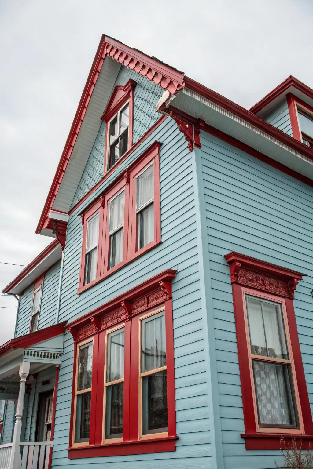 Bold contrasting colors bring out the architectural beauty of your home's exterior.