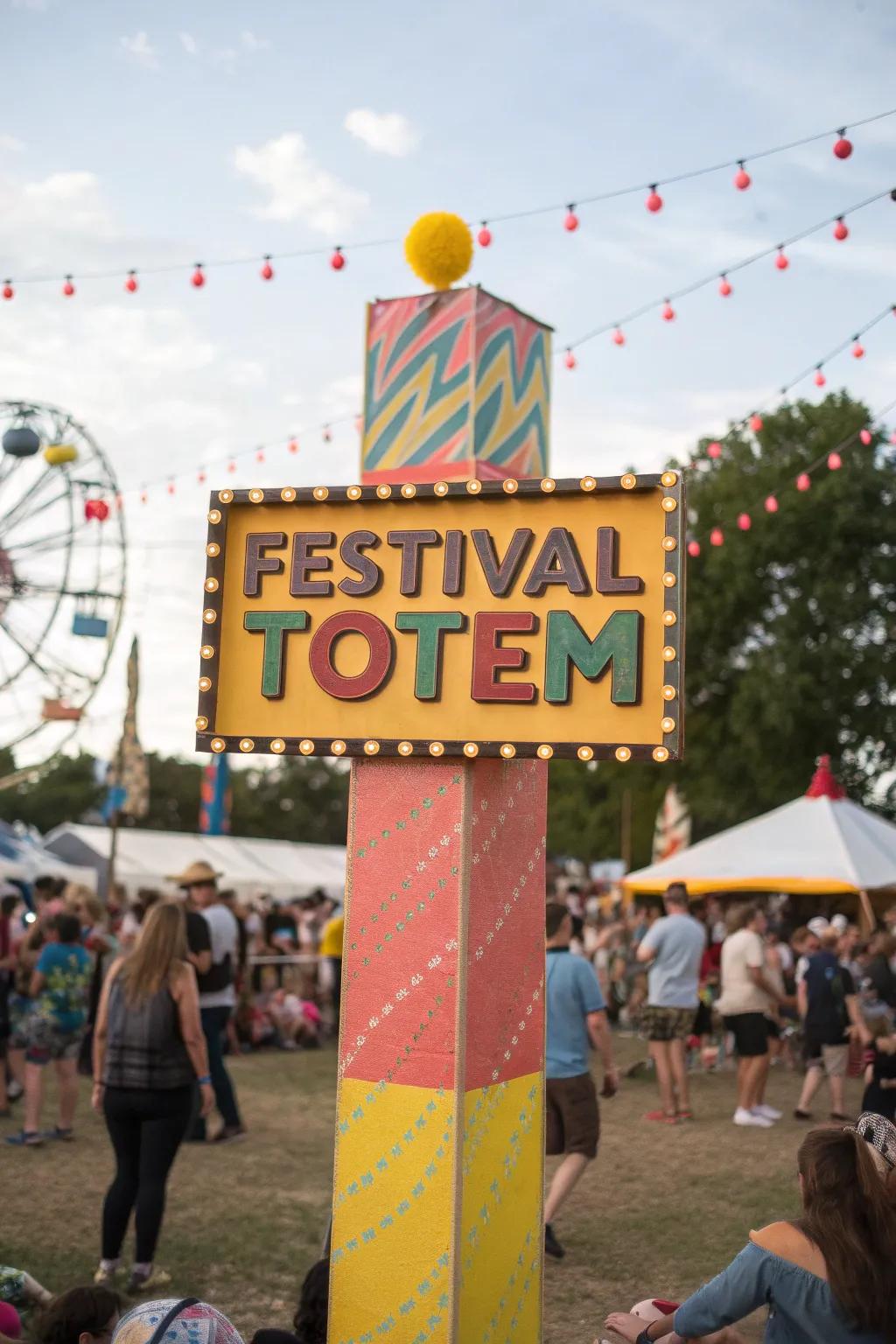 Witty puns on totems can bring smiles and laughs to any festival.