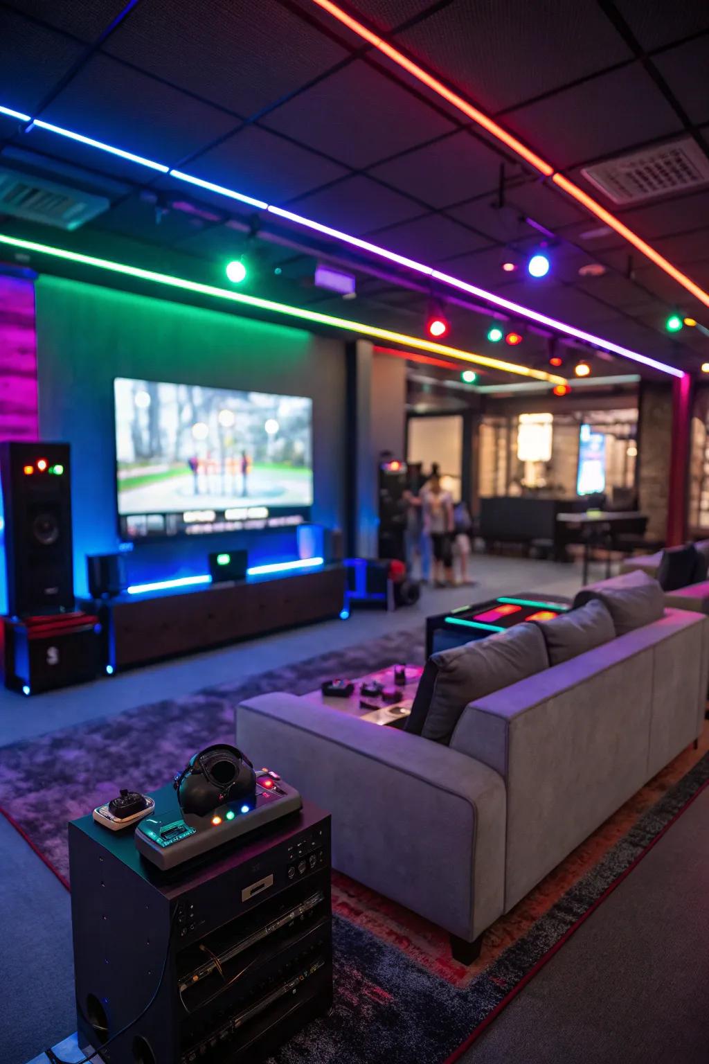 LED strip lights in action, creating a captivating and immersive gaming atmosphere.