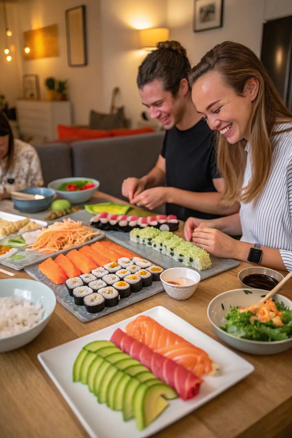 Craft your own sushi, celebrating flavor and companionship.