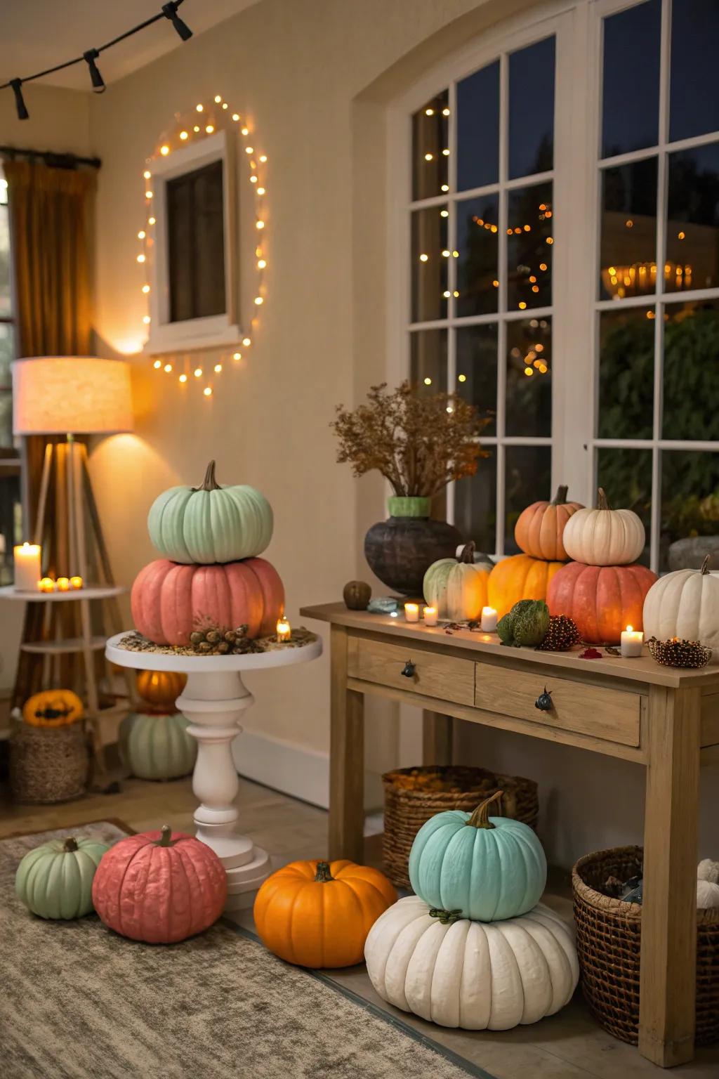 Pumpkins add a festive touch to any space.