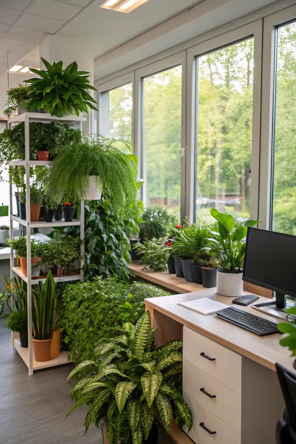 Infuse your workspace with the calming presence of nature.