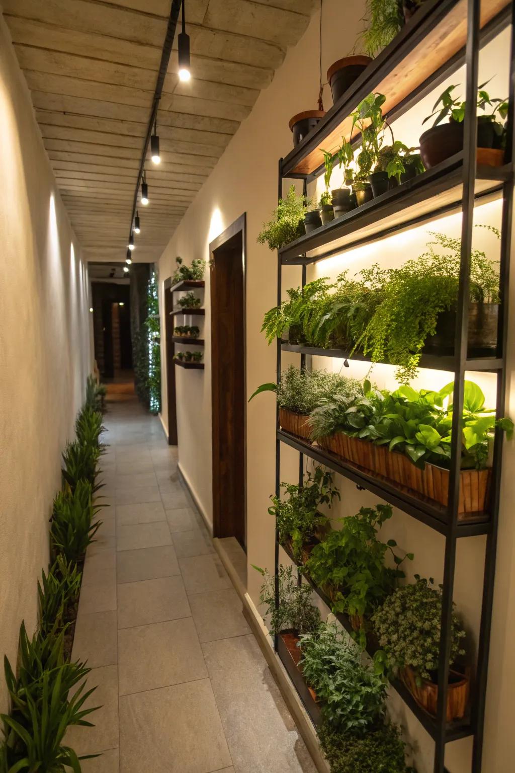 Maximize space with a stunning vertical plant wall.