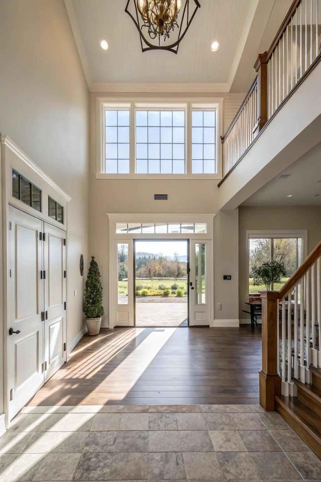 Opening up the entryway by removing walls can create a more spacious and inviting area.