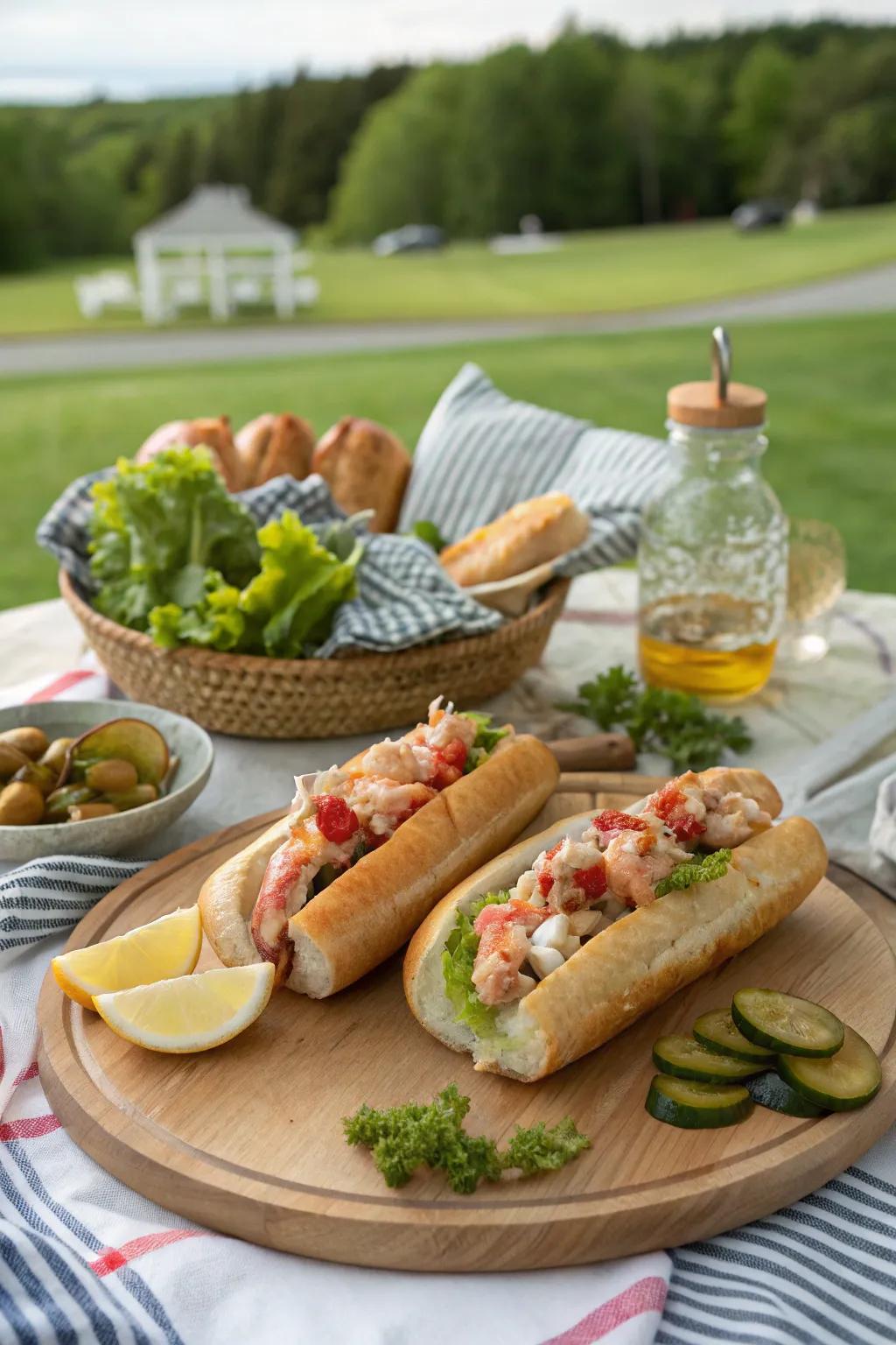 Lobster rolls ready to bring a taste of the coast to your picnic.