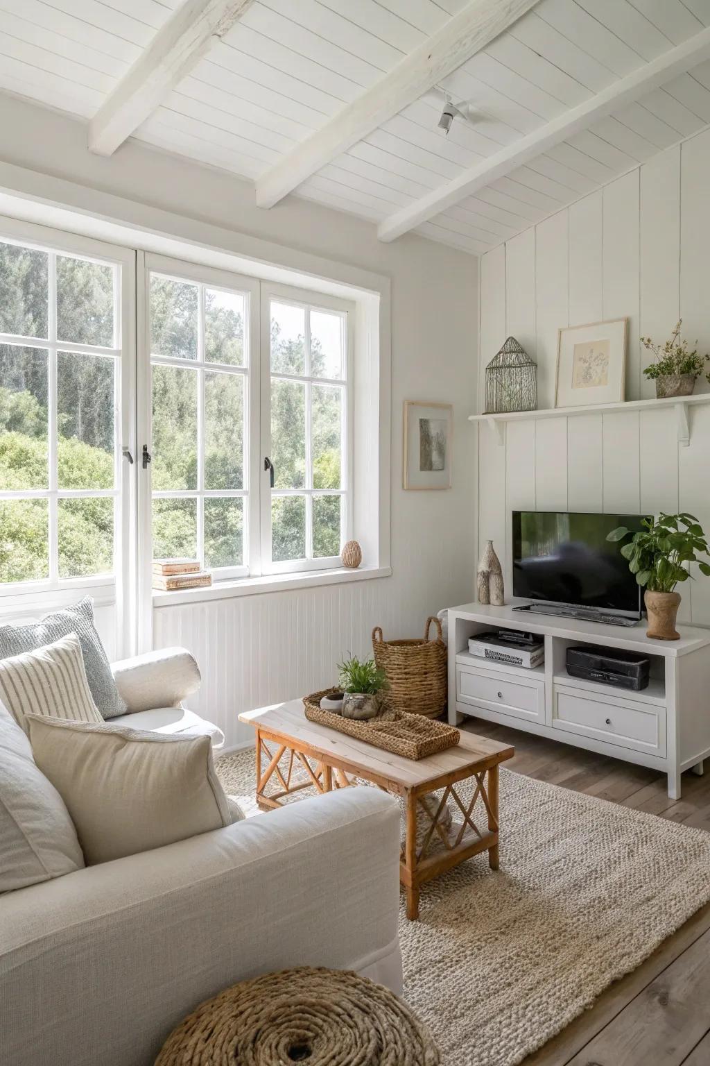 Neutral colors visually enlarge your space.