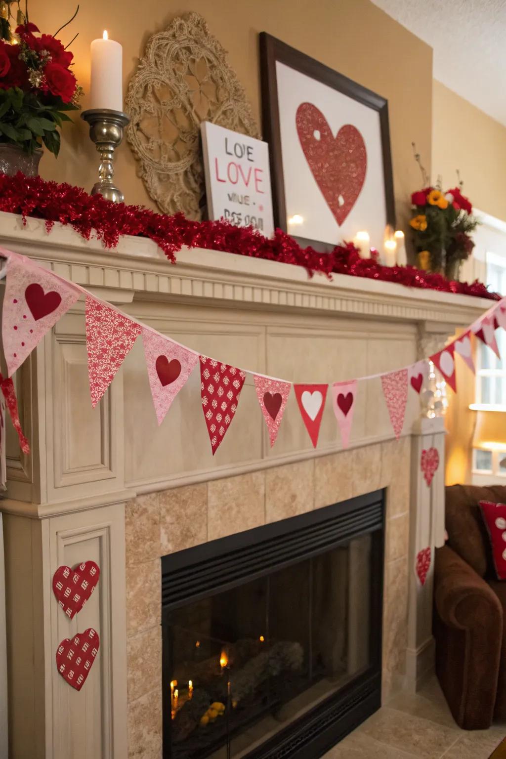 Make your mantel the heart of your home with romantic Valentine's Day decor.