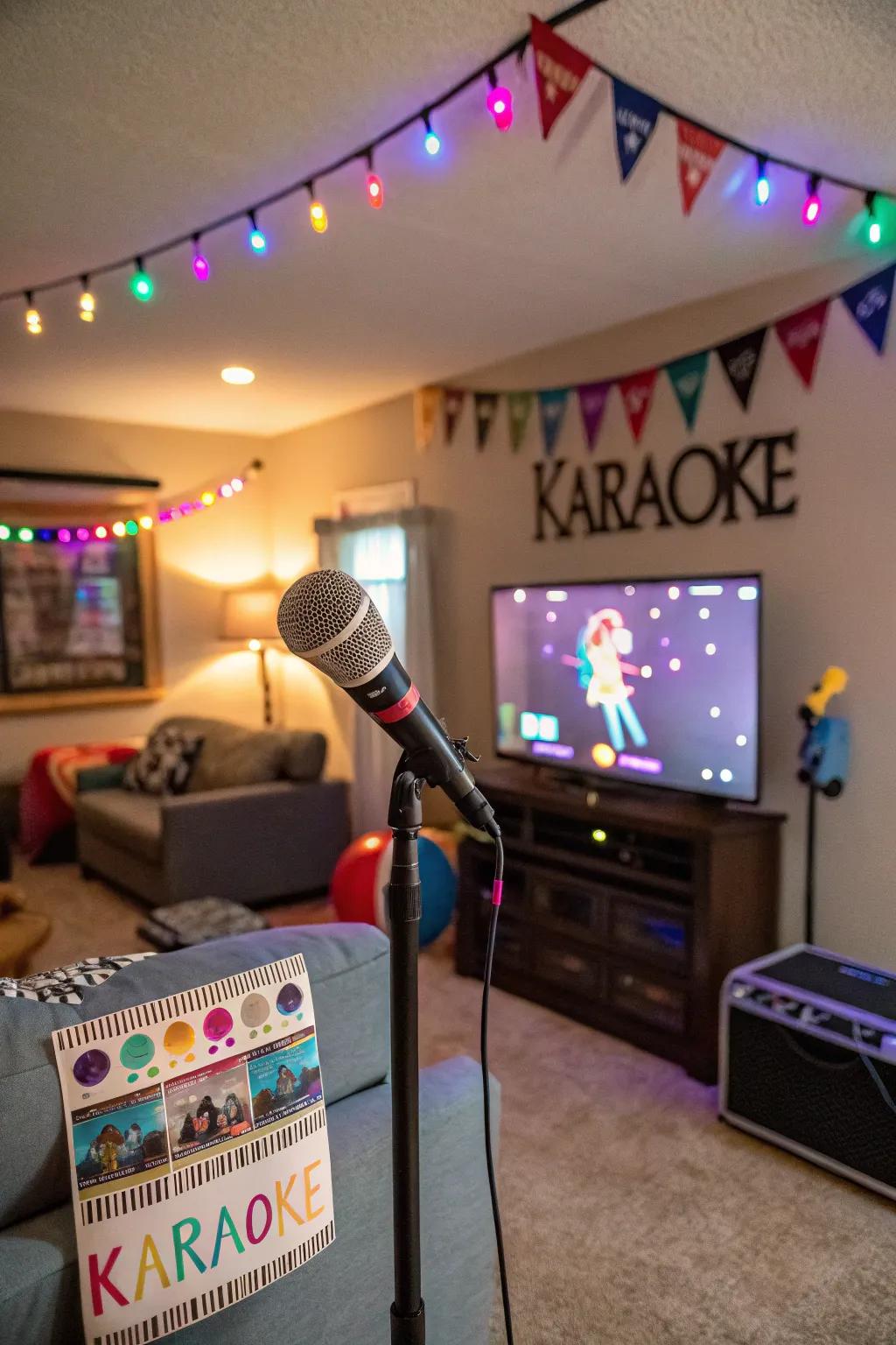 Sing the night away with a fun karaoke session.