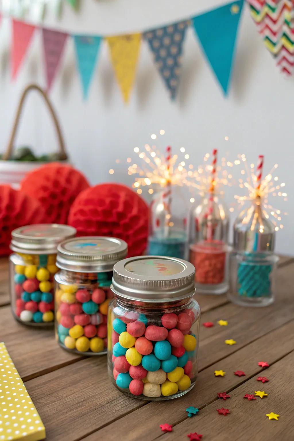 DIY firework pop its for a nostalgic touch