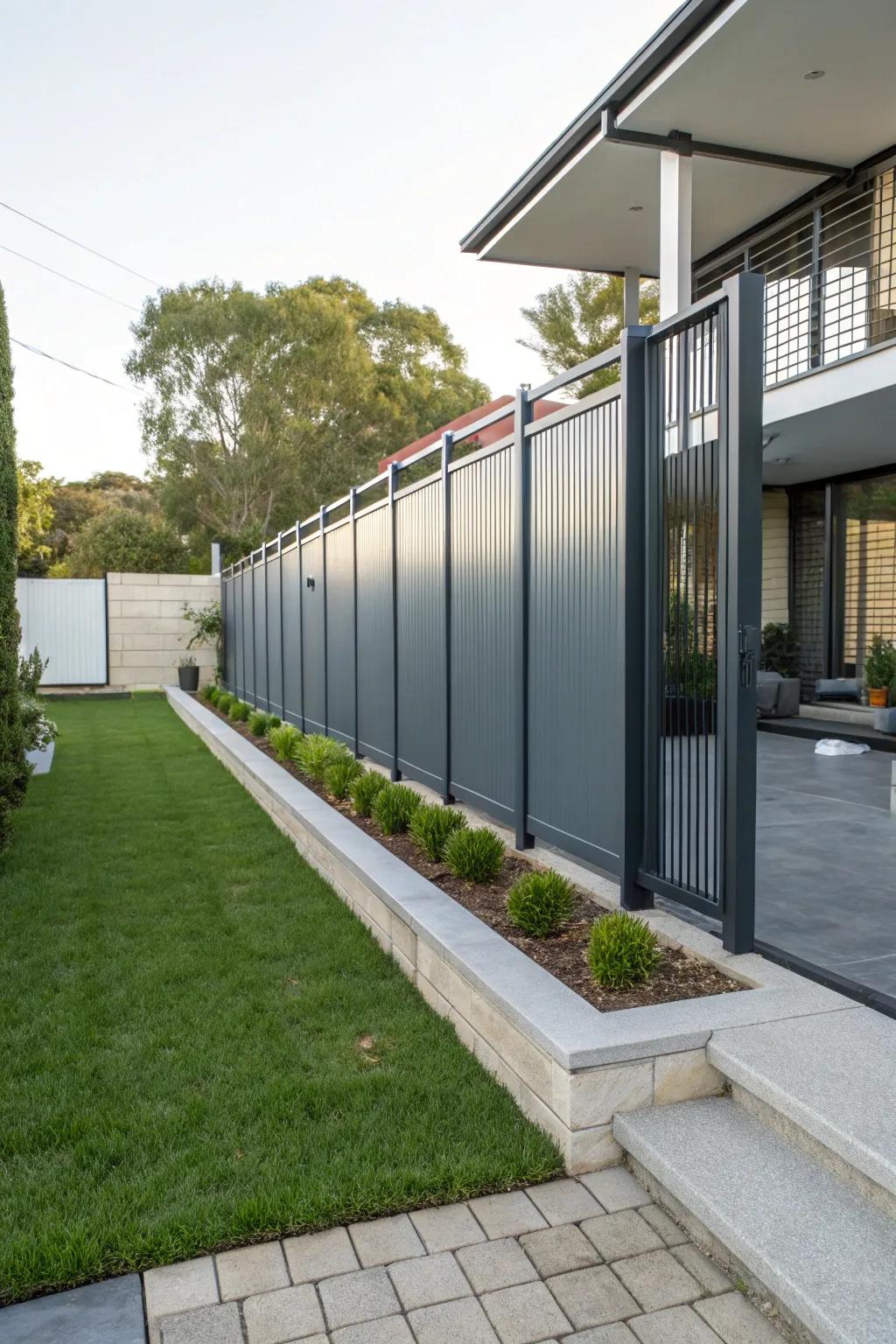 A modern design brings sleek elegance to fencing.