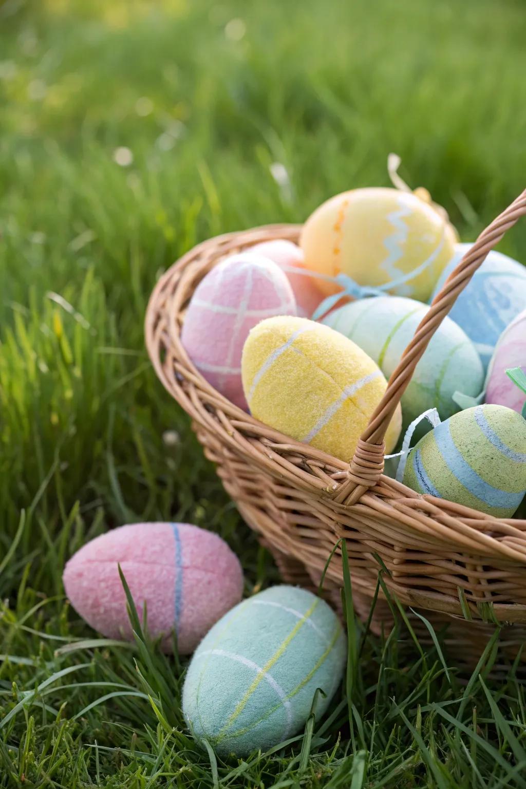 Plush eggs that are a soft and safe Easter surprise.