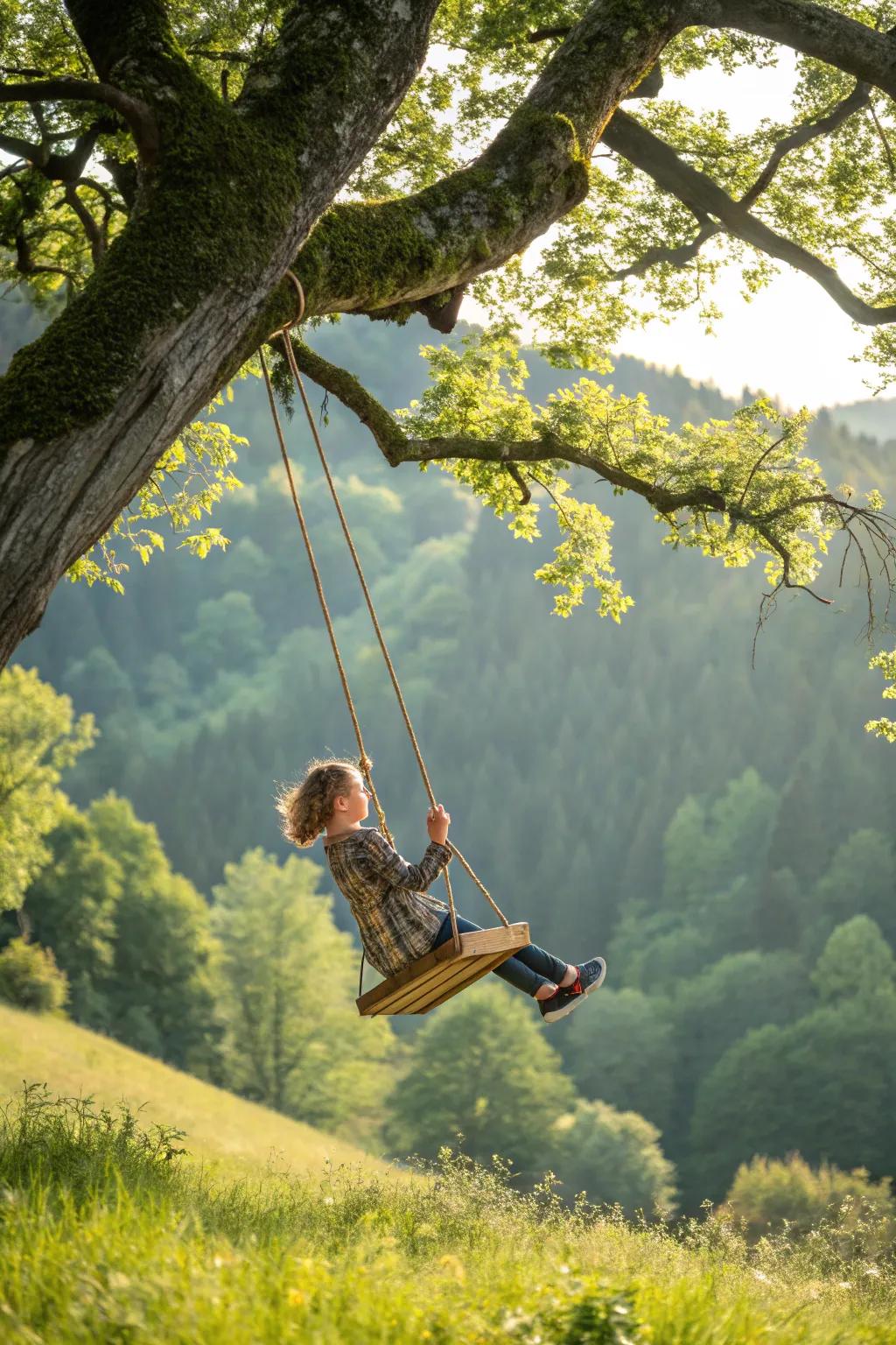 Swing into fun with a classic backyard swing.