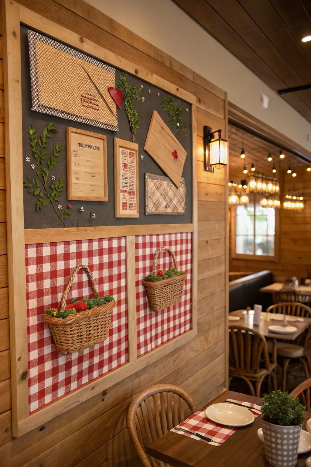 Enjoy picnic ideal with a charming themed board.