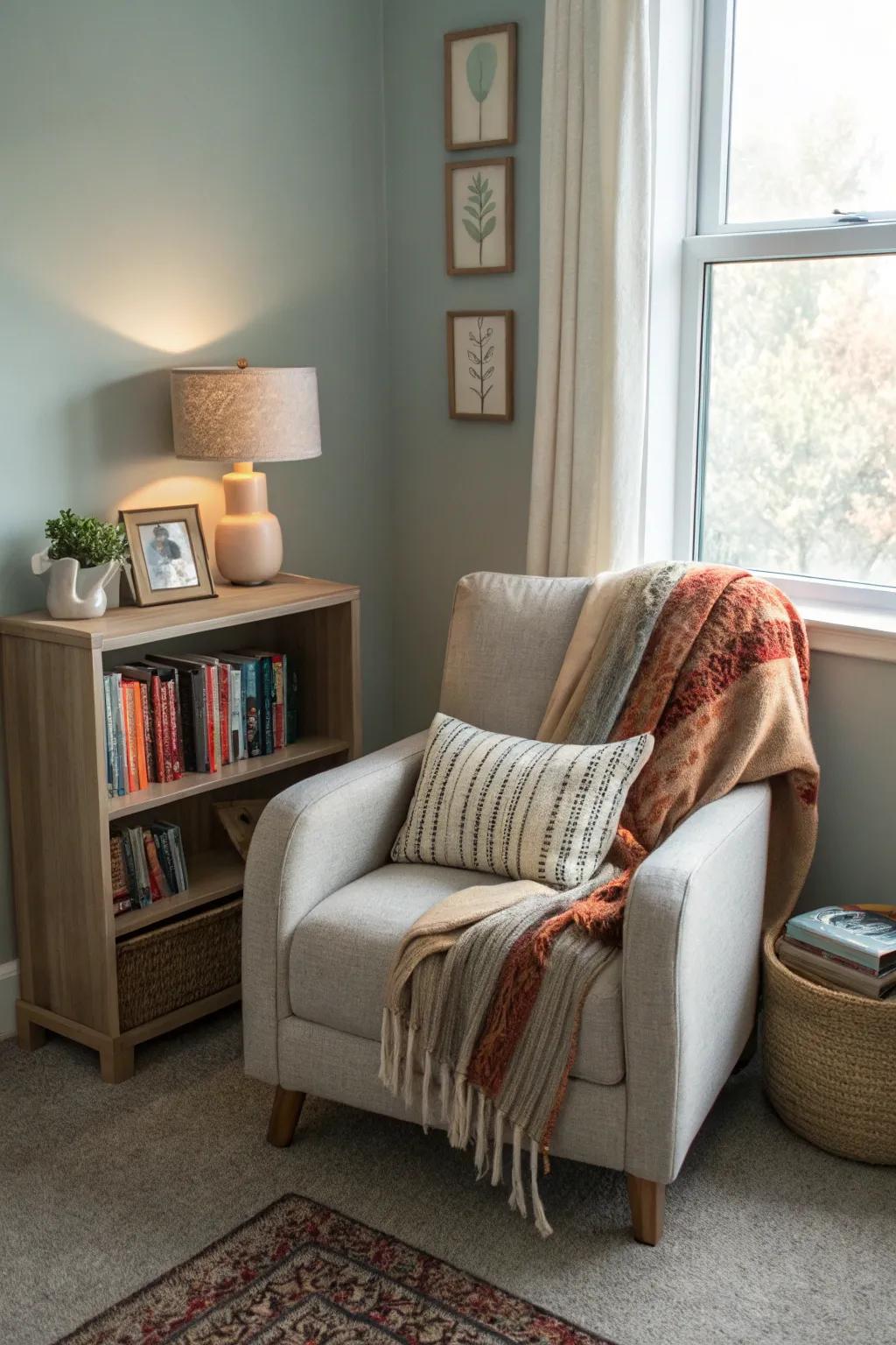 A study corner gives a personal getaway.