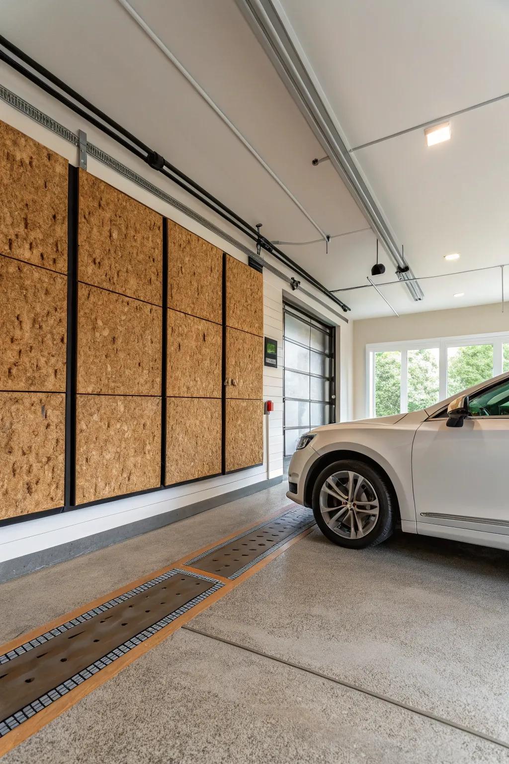 Cork baseboards offer an eco-friendly and sound-dampening solution.