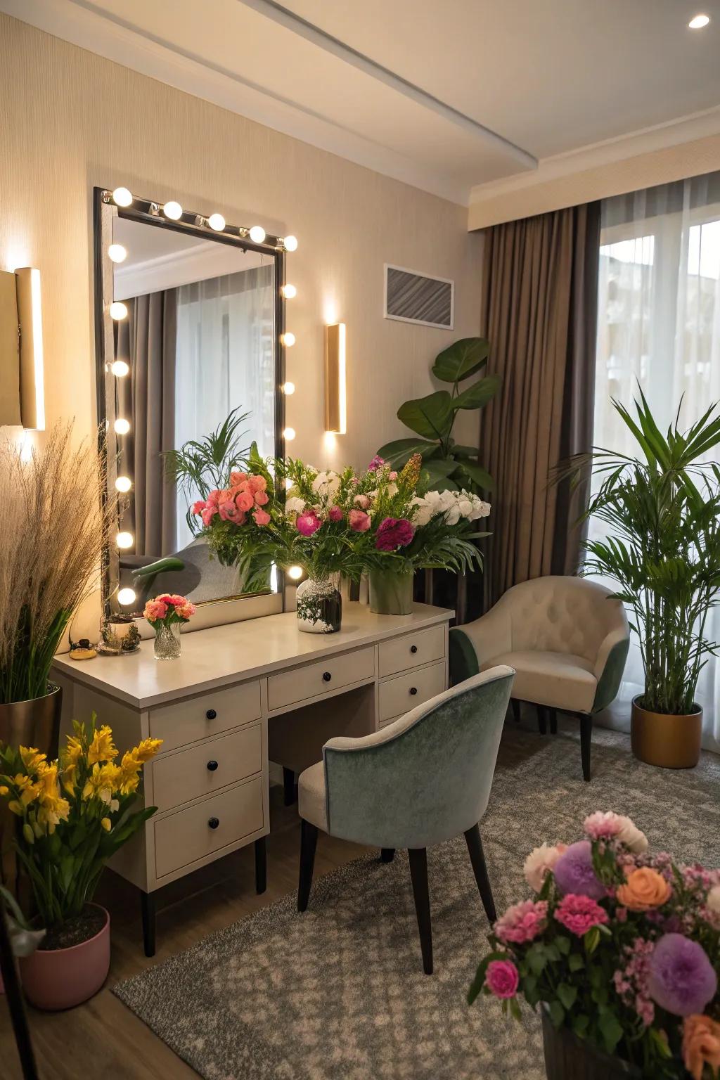 Botanicals add a refreshing, natural touch.