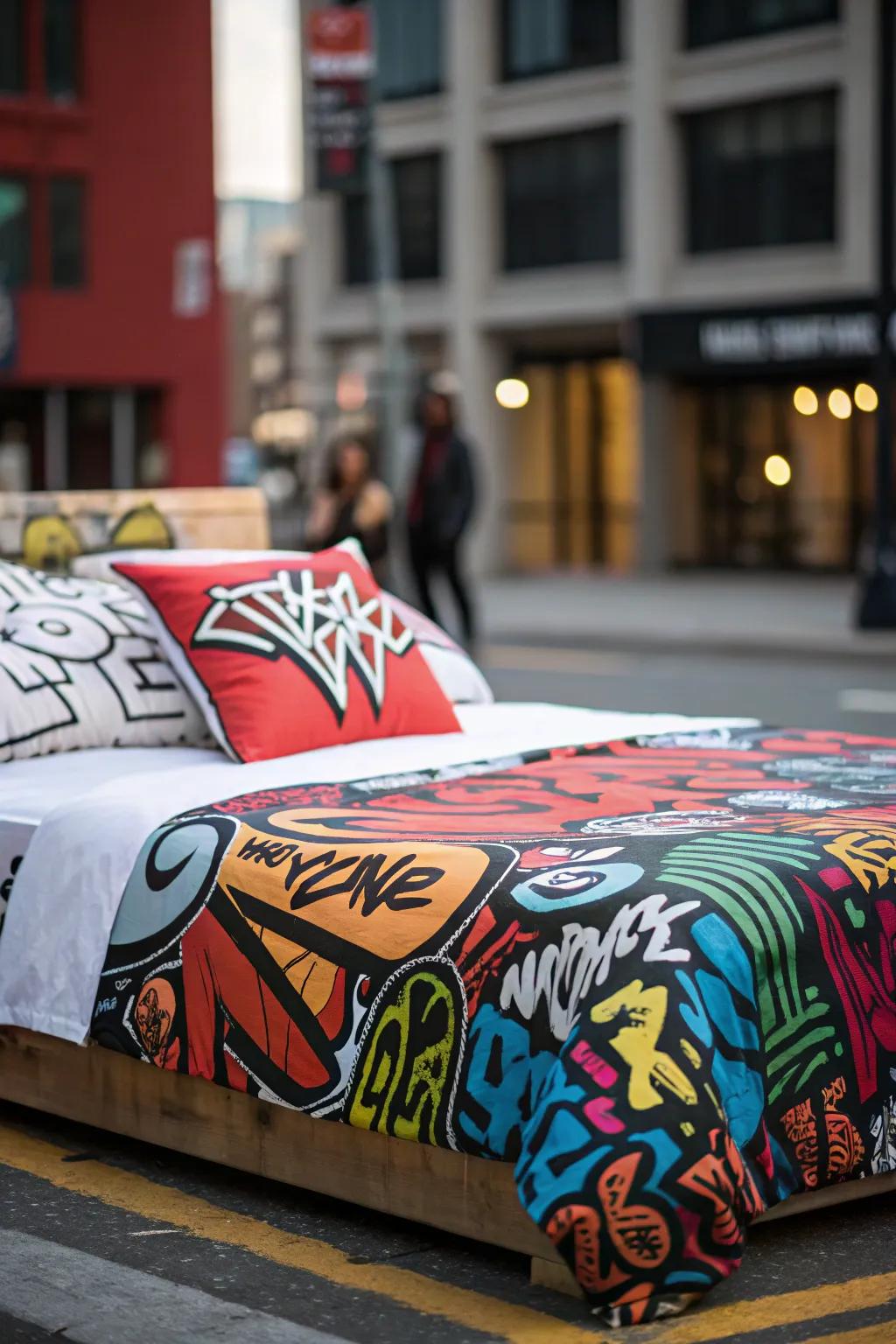 Bedding that turns your sleeping area into an art piece.