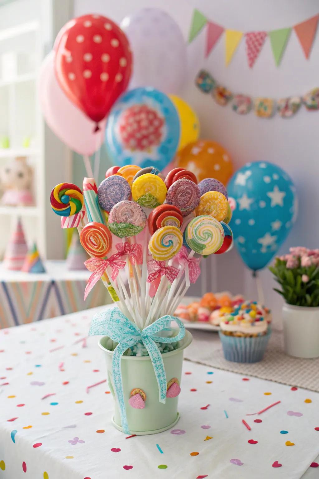 Mini sweet treat posy party favors