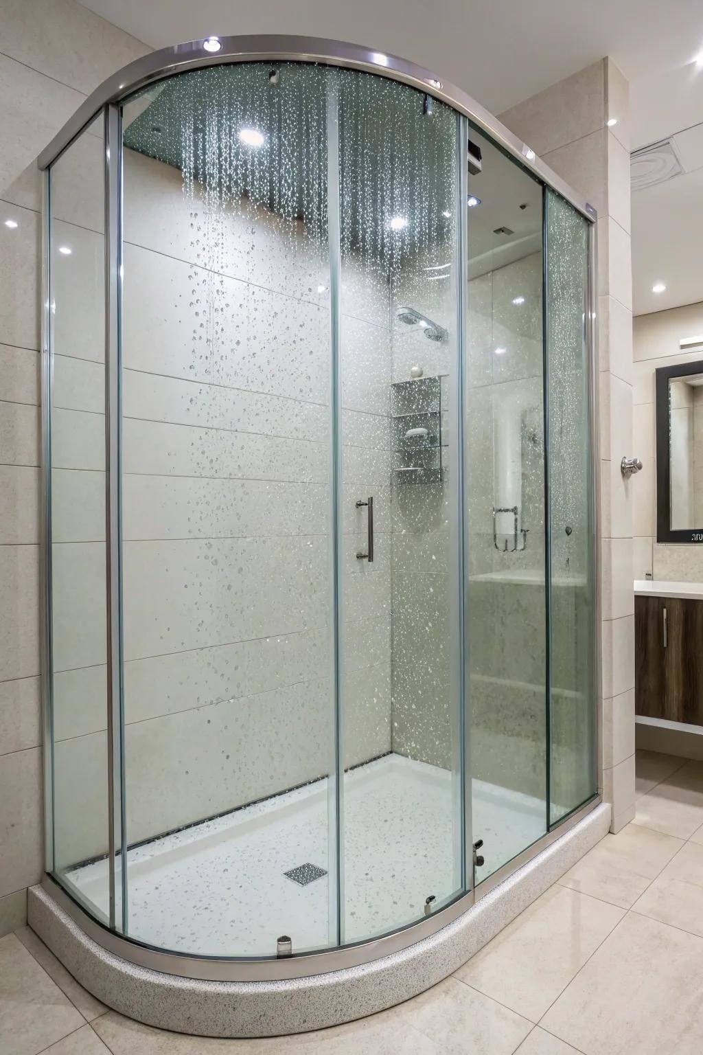 A cutting-edge curved shower frame designed for a unique feel.