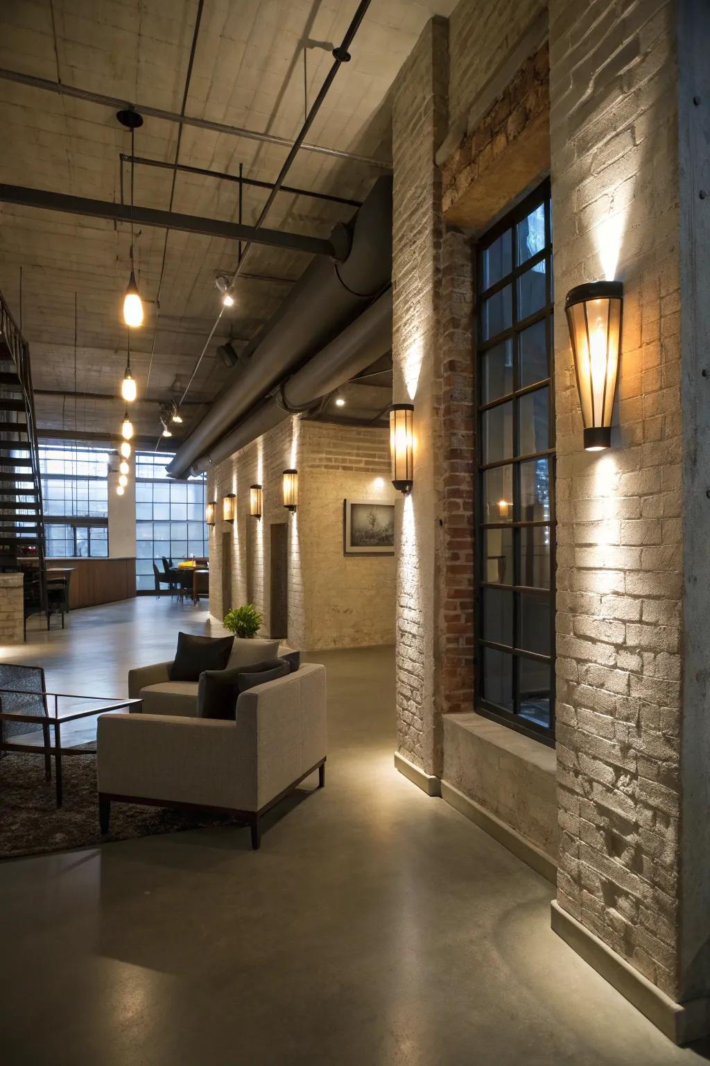 Attached sconces add design and light without encroaching on floor space.