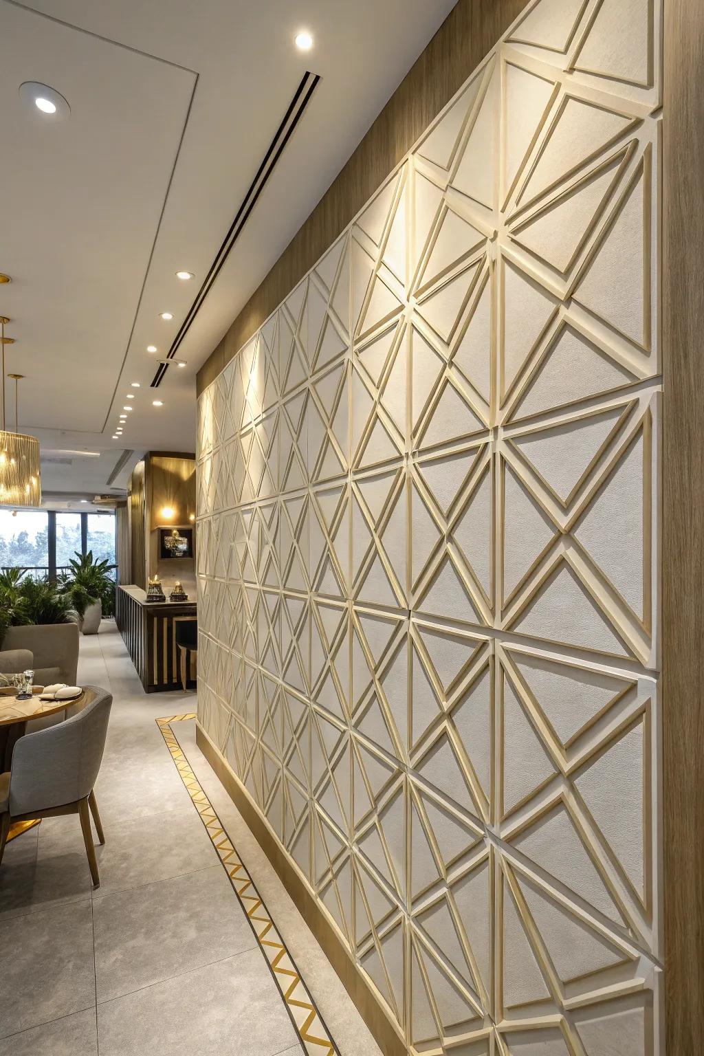 Geometric patterns bring modern structure to your decor.