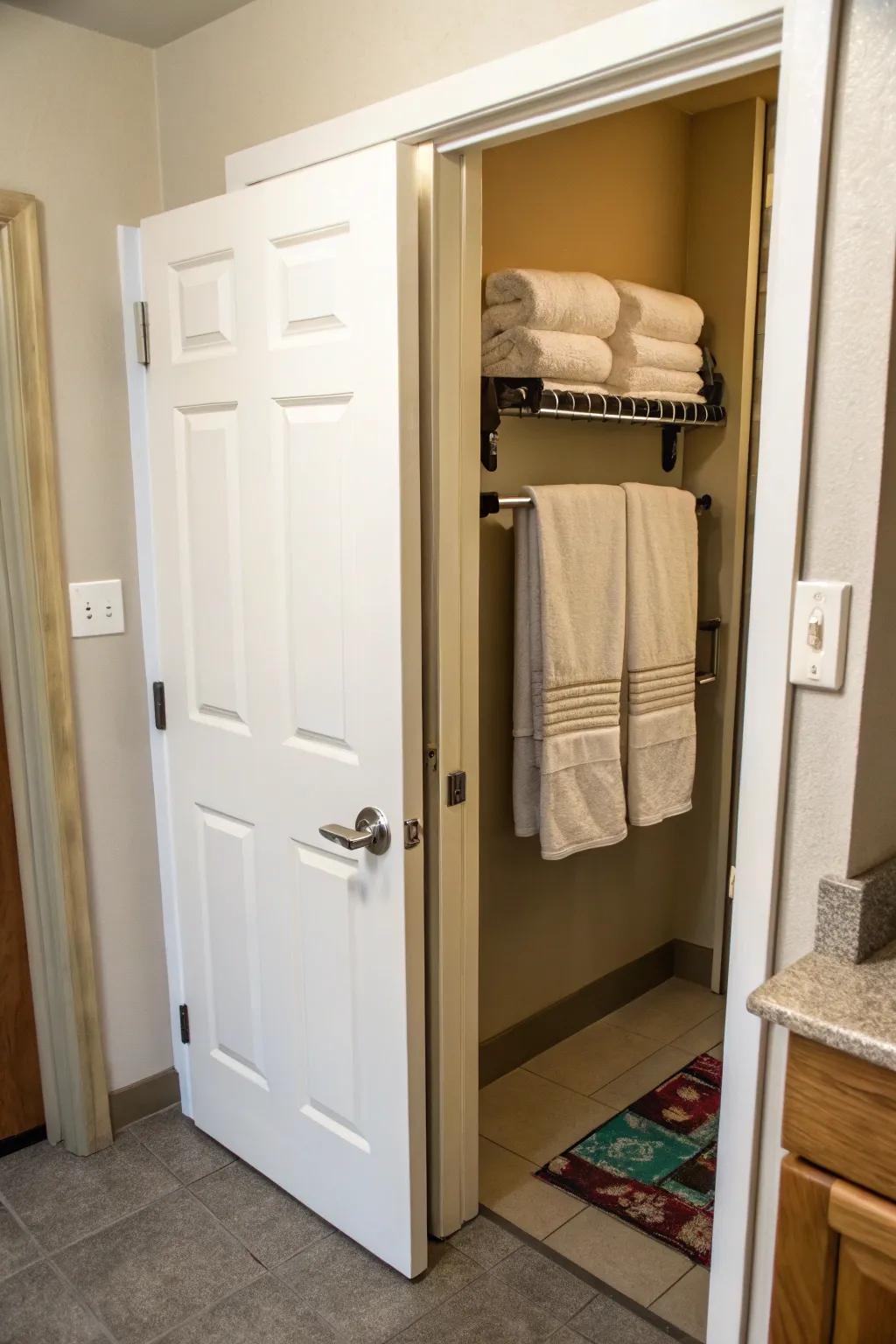 Door-mounted racks maximize behind-the-door space.