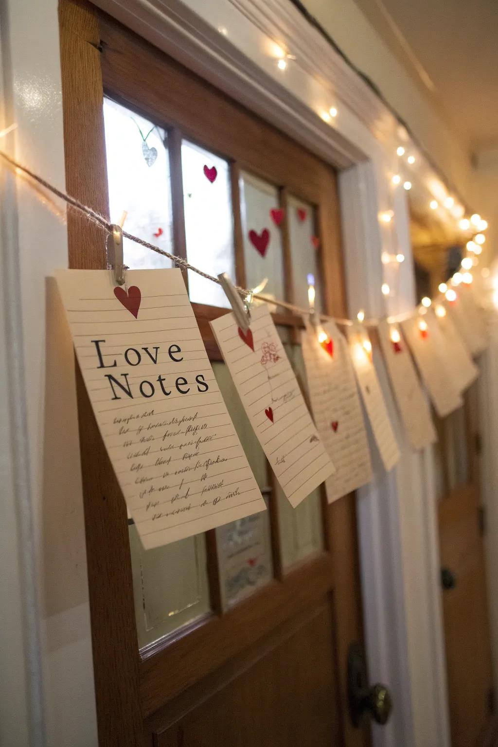 Express your love with a garland of heartfelt notes.