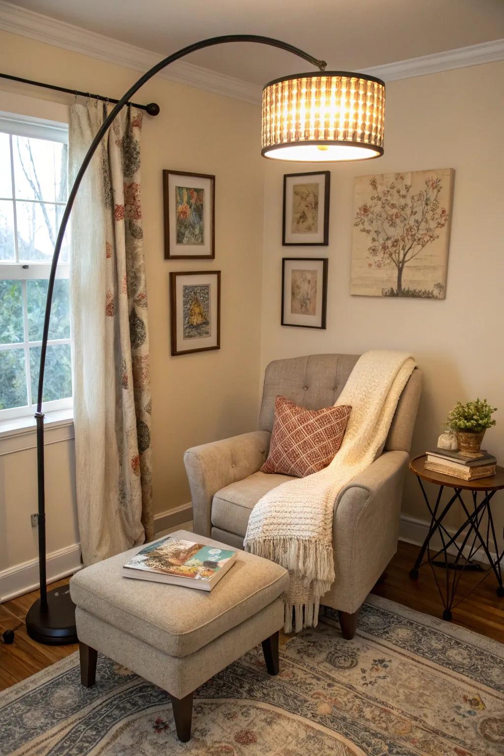 Light up those dark corners with lamps.