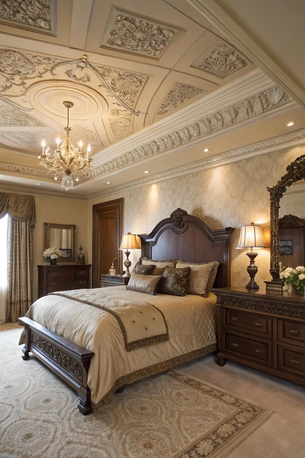 Introduce old-world charm with plasterwork ceilings.