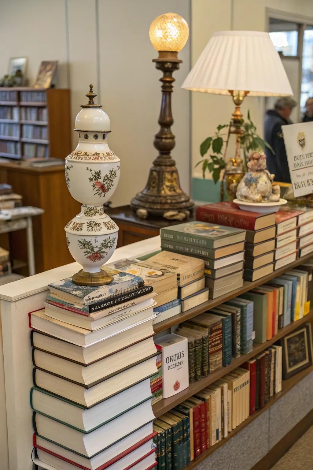 Displays in layers deepening the appeal.