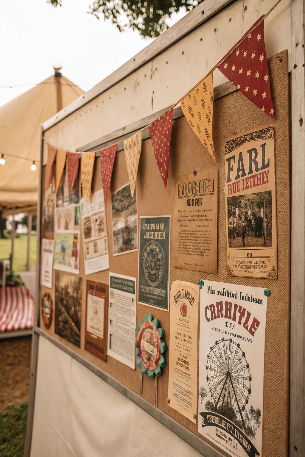 Vintage vibes on the board take viewers on a journey back in time to classic carnivals.