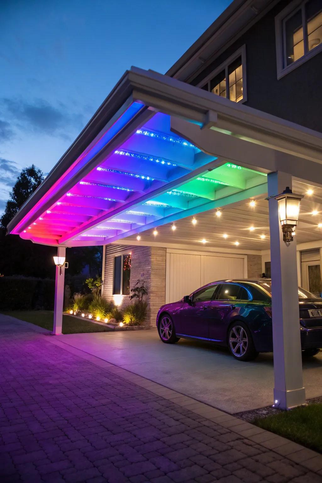 Color-changing LED lights bring vibrance and fun.