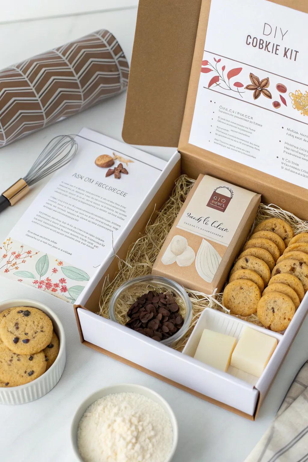 DIY cookie kits offer a fun and engaging gift experience.