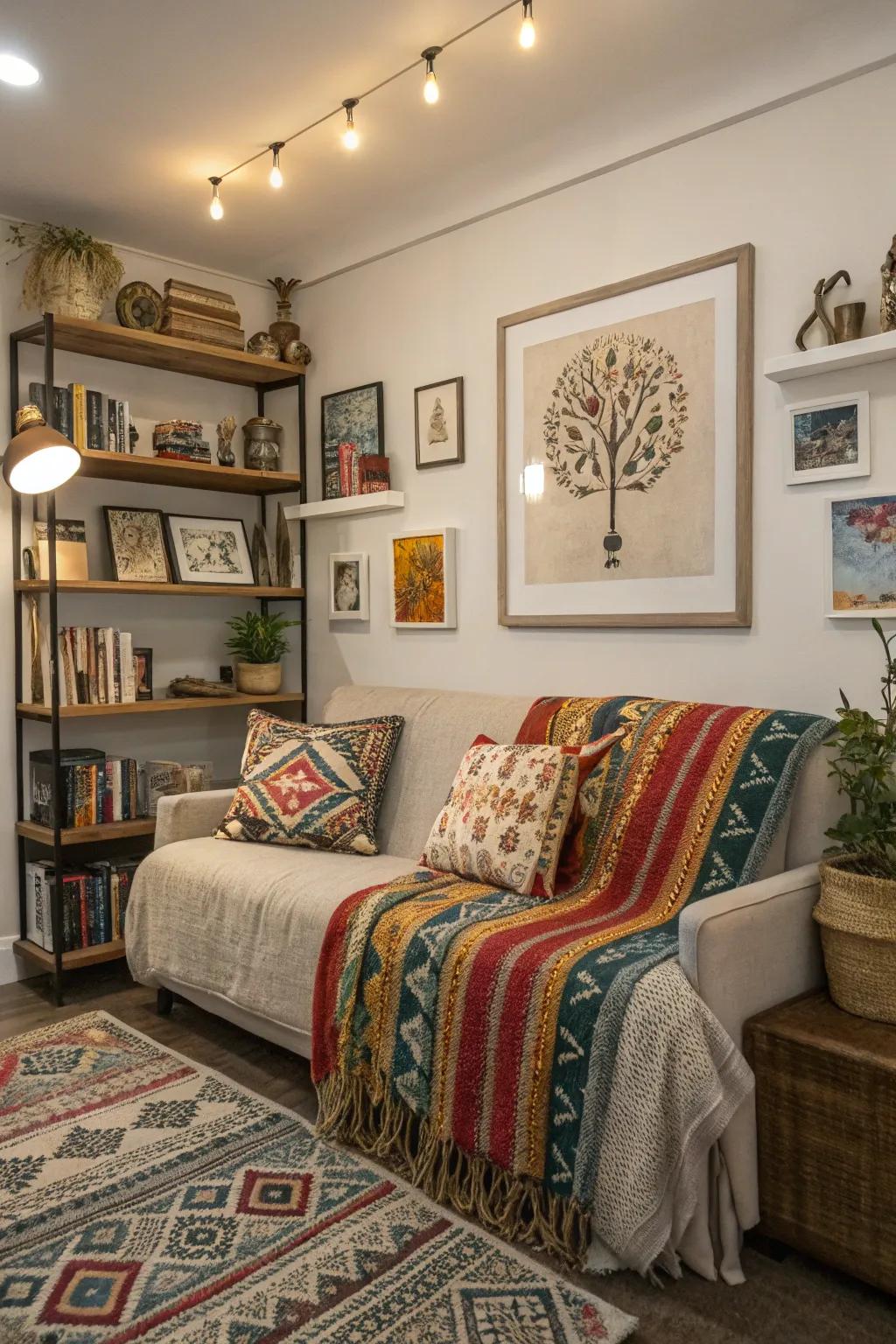Bohemian throws impart a relaxed, inviting vibe to your area.
