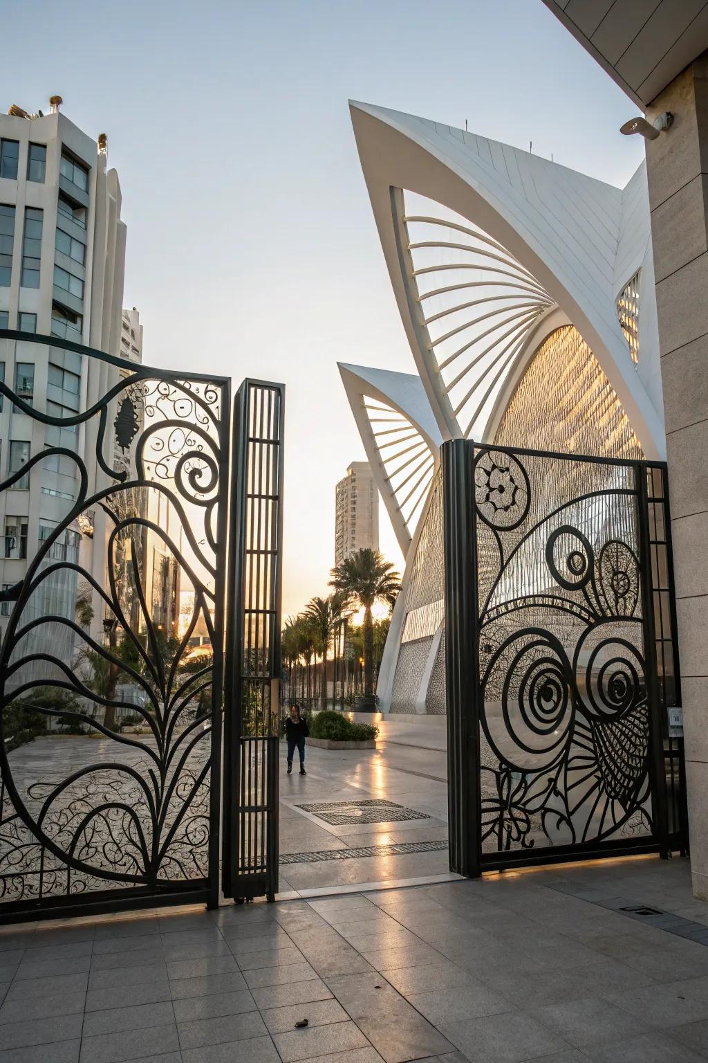 Sculptural gates turn your entrance into a work of art.