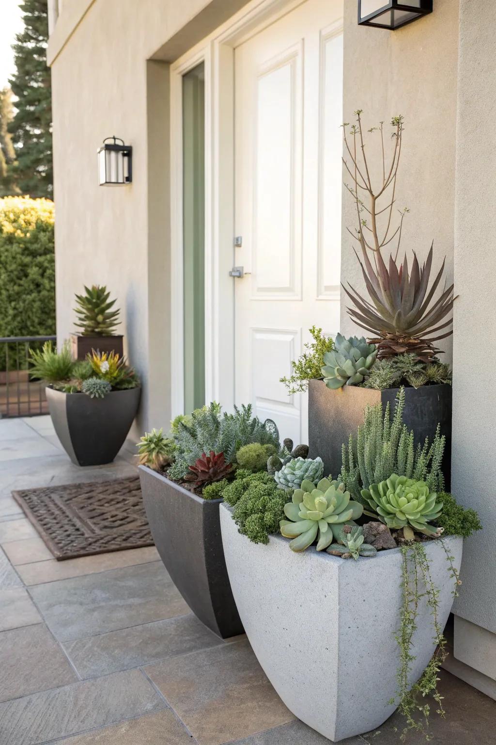 Opt for low-maintenance succulents.