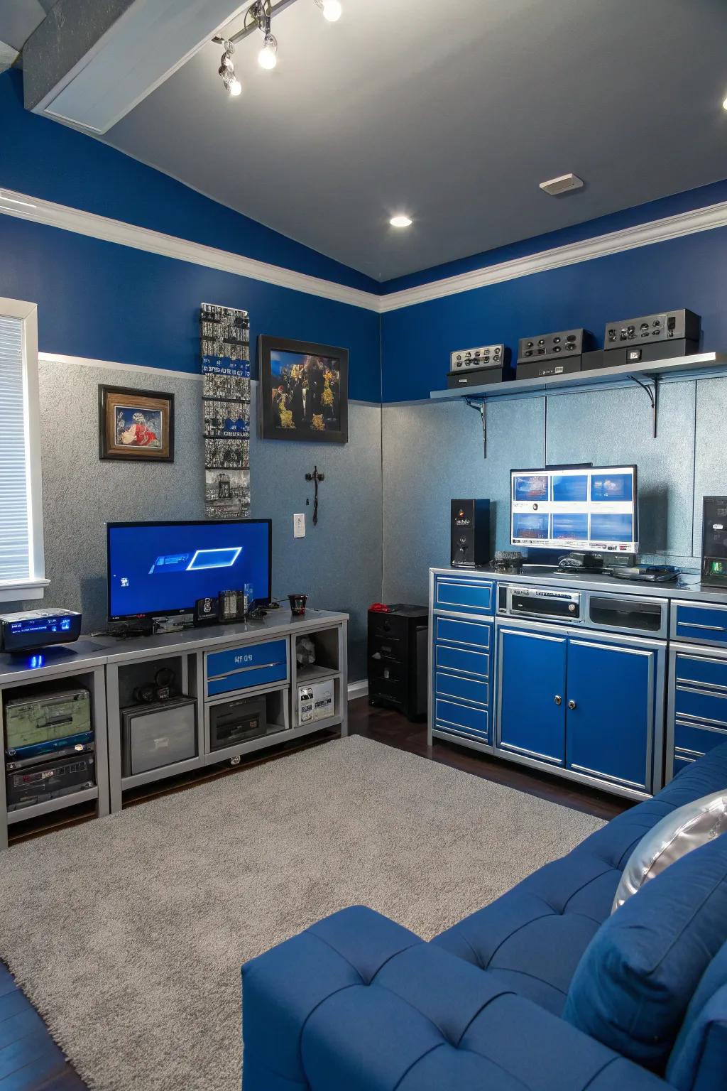 Your gaming area's overall appearance is improved by a cohesive color scheme.