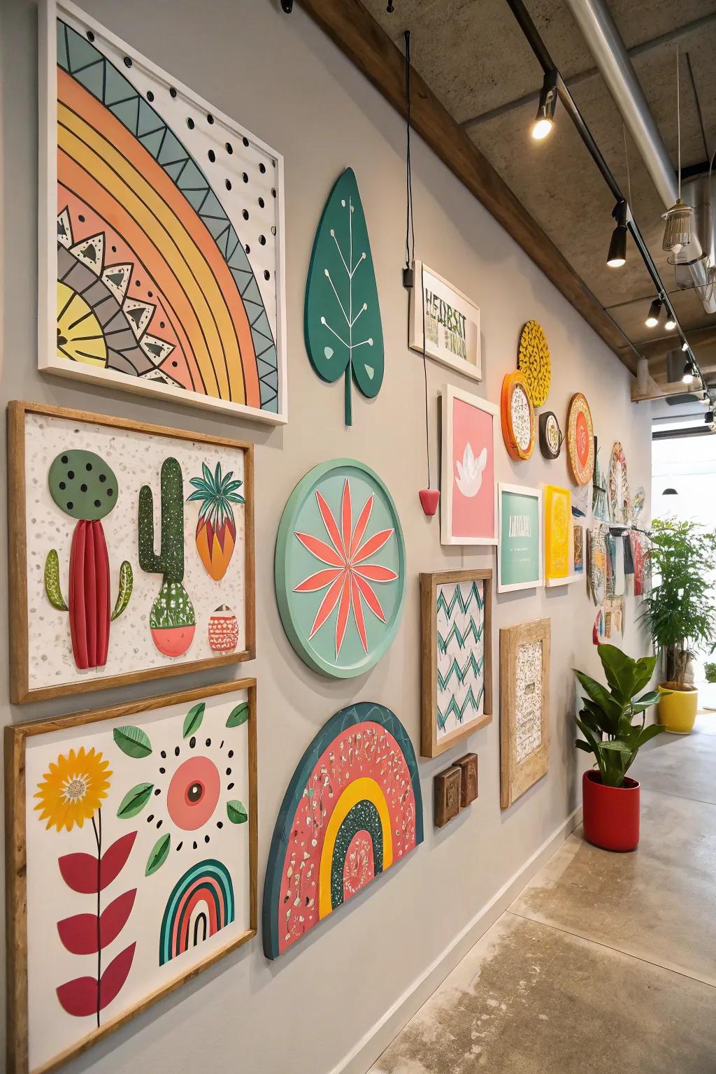 Playful wall art expresses your individuality.