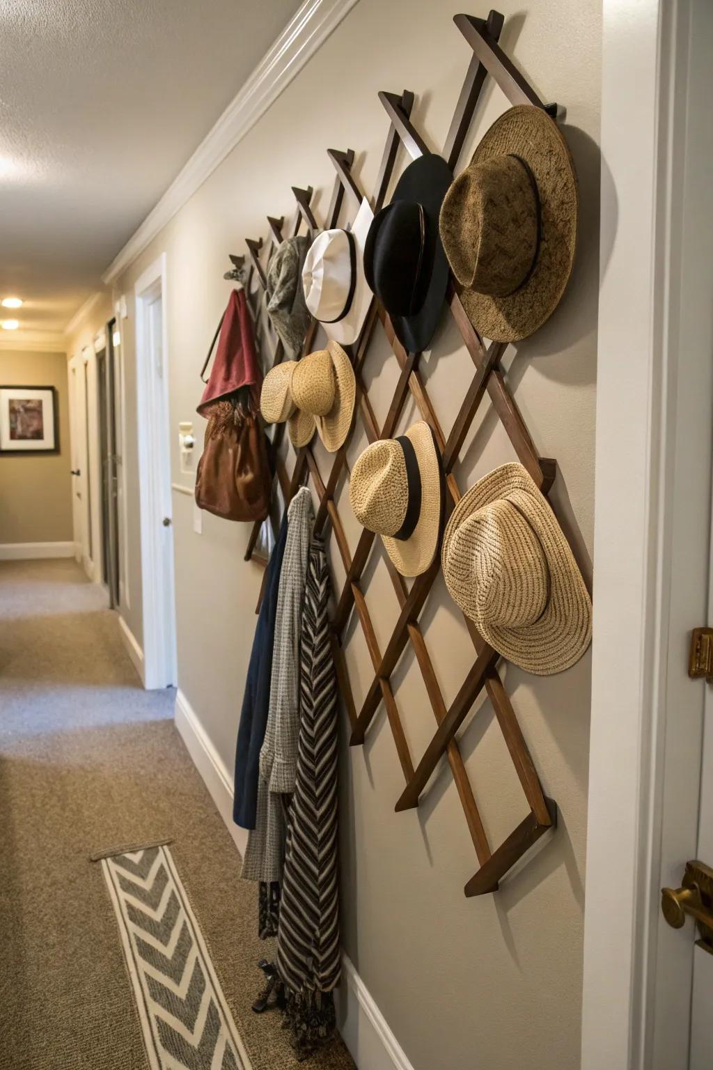 Zig-zag racks add a dynamic element to your decor.