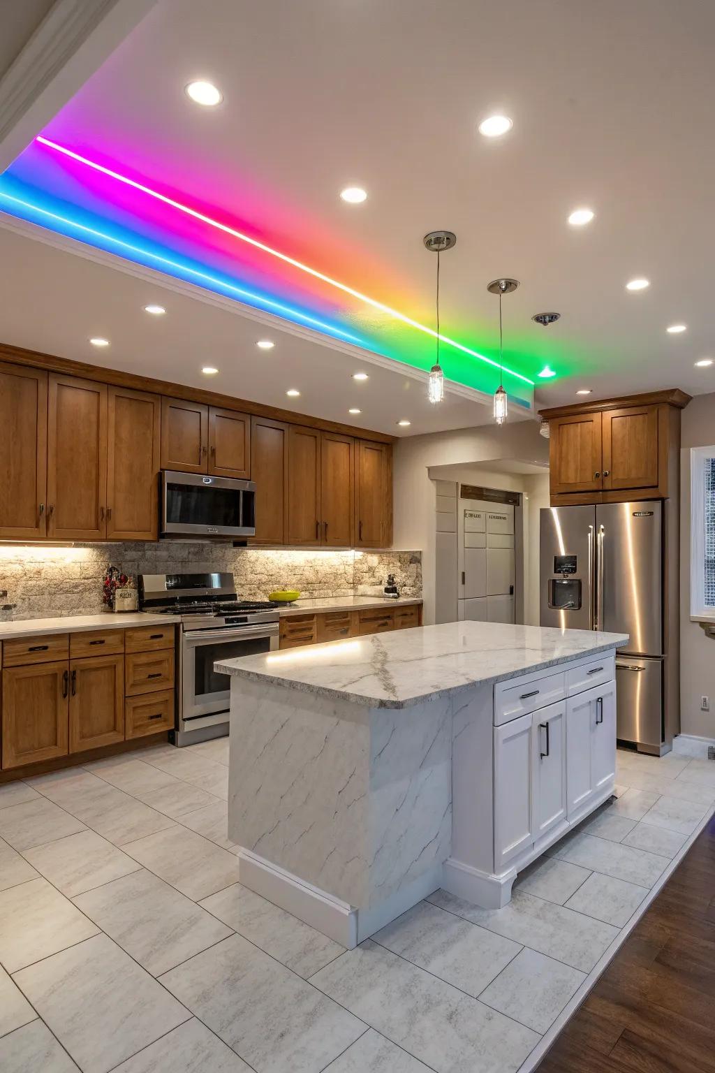 Color-changing LEDs bring a fun and dynamic vibe.