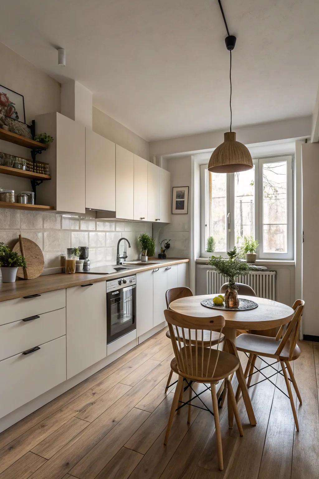 Minimalism highlighting the beauty of oak floors.