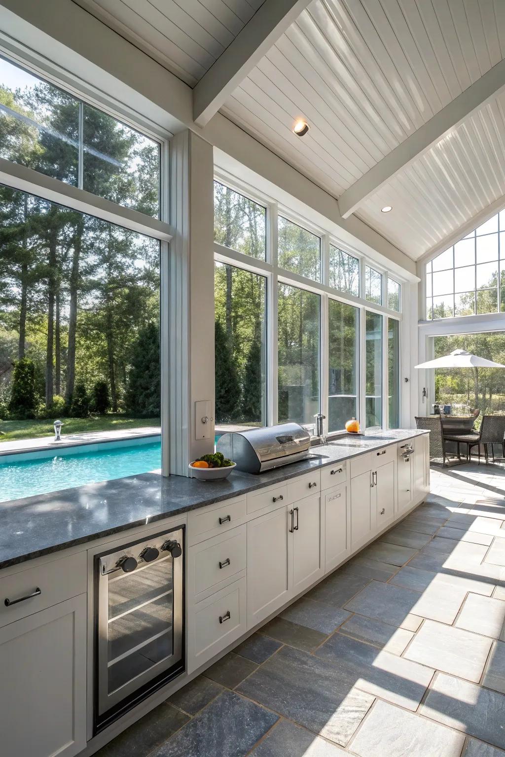 Weatherproof cupboards to keep your kitchen looking new.