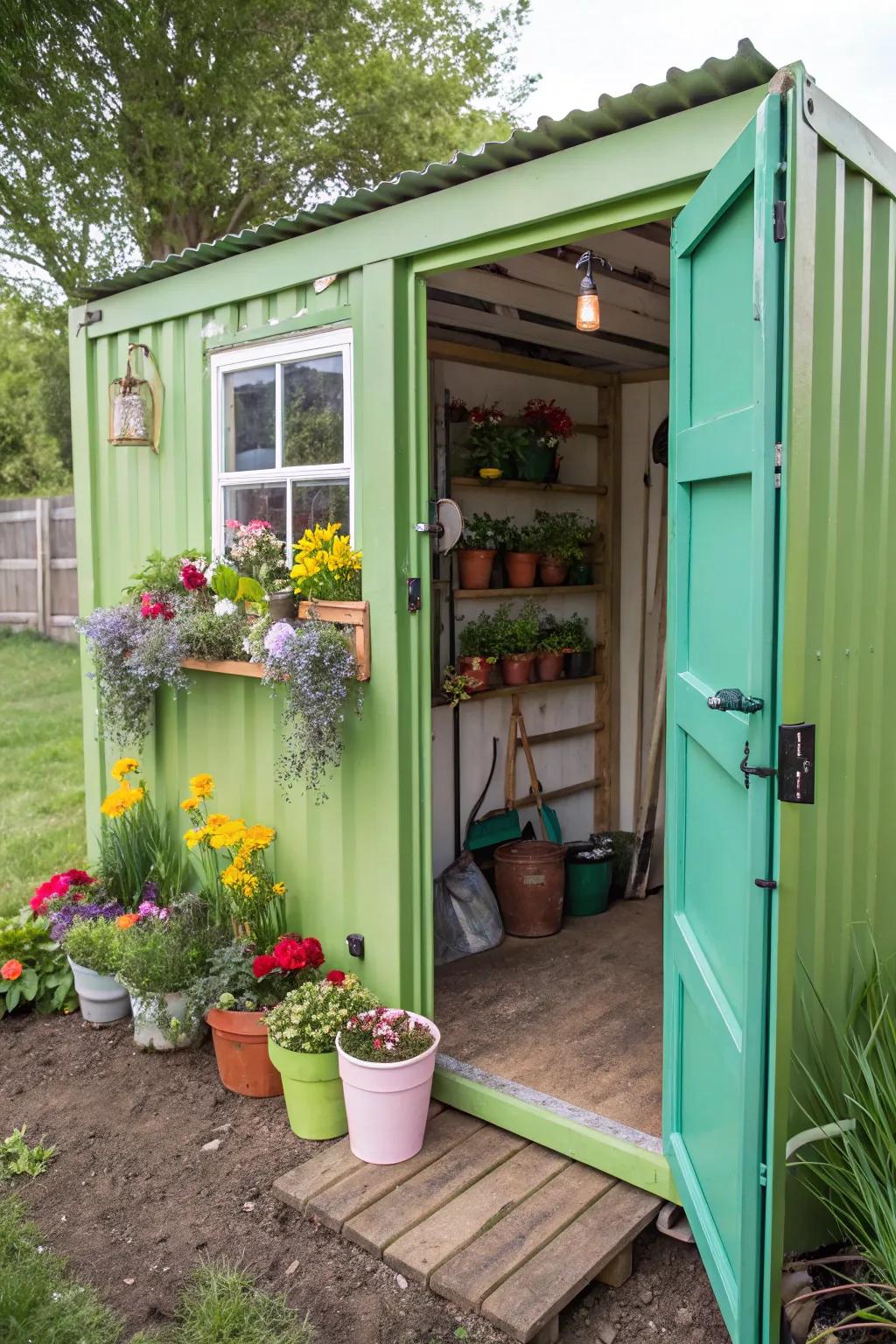 A container garden shed for all your horticultural needs.