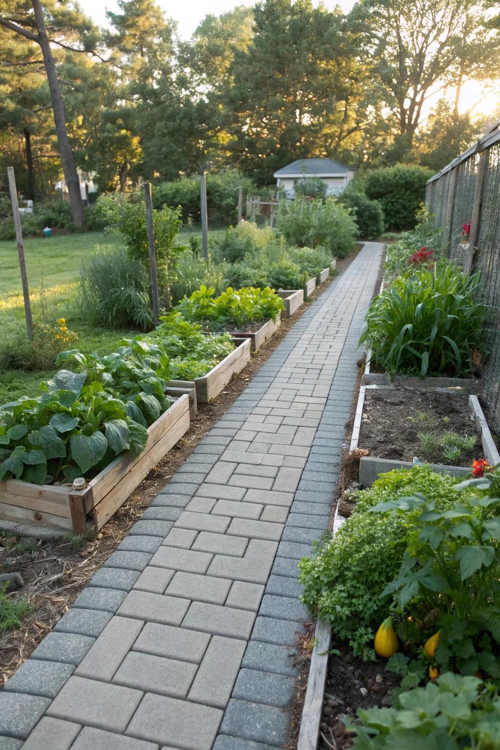 Edible plant borders add flavor and fragrance to your path.